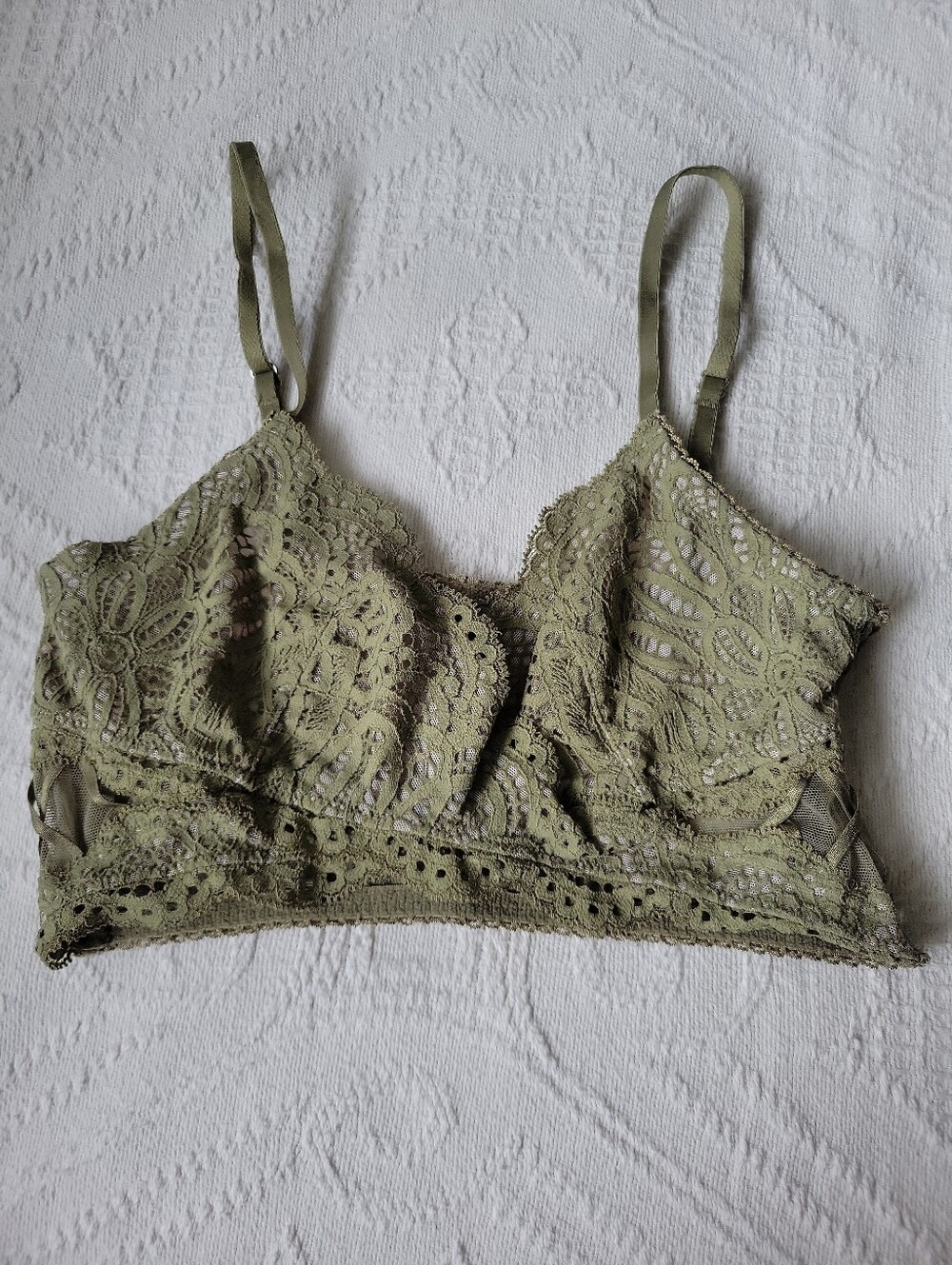 Victoria's Secret Olive Green Lace Bralette